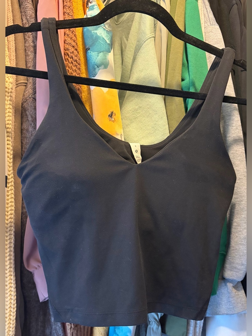 lululemon athletica Black V-Neck Cropped Camisole
